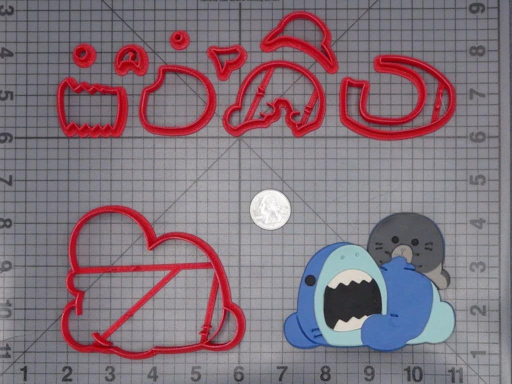 SAMEZU - Azarashi and Hojiro 266-I157 Cookie Cutter Set