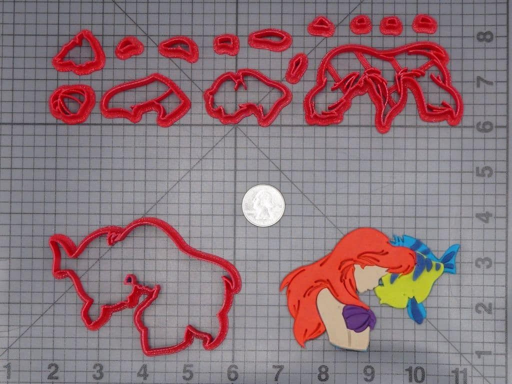 The Little Mermaid - Ariel and Flounder 266-G384 Cookie Cutter Set