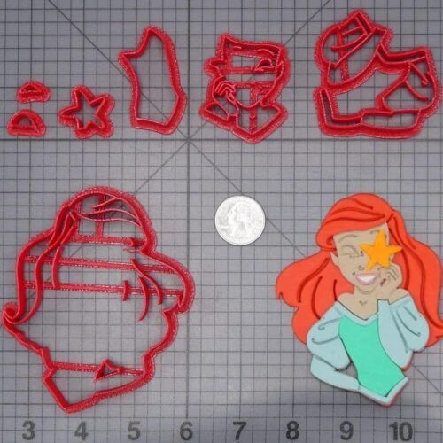 The Little Mermaid - Ariel with Starfish 266-I423 Cookie Cutter Set