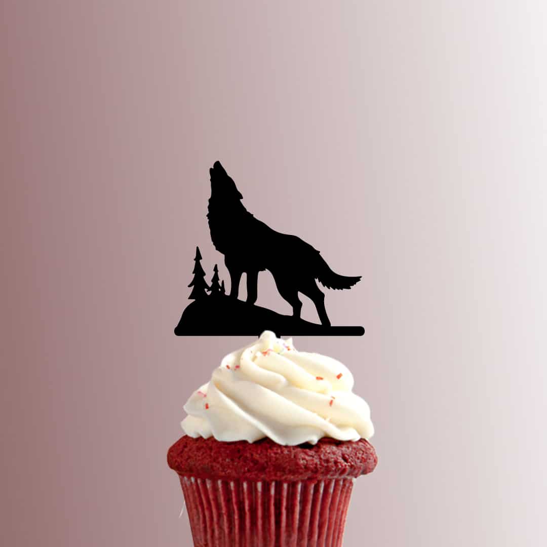 Wolf Howling 228-617 Cupcake Topper