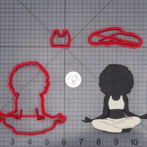 Afro Girl Yoga 266-I651 Cookie Cutter Set