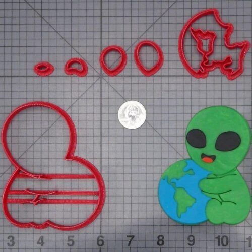 Alien with Earth 266-I680 Cookie Cutter Set