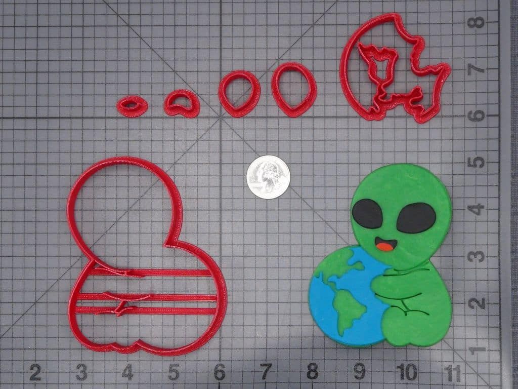 Alien with Earth 266-I680 Cookie Cutter Set