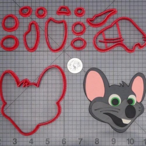 Chuck E Cheese Head 266-I913 Cookie Cutter Set