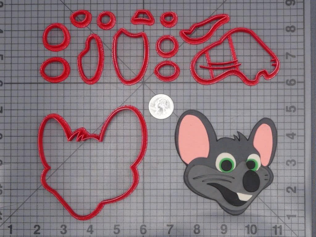 Chuck E Cheese Head 266-I913 Cookie Cutter Set