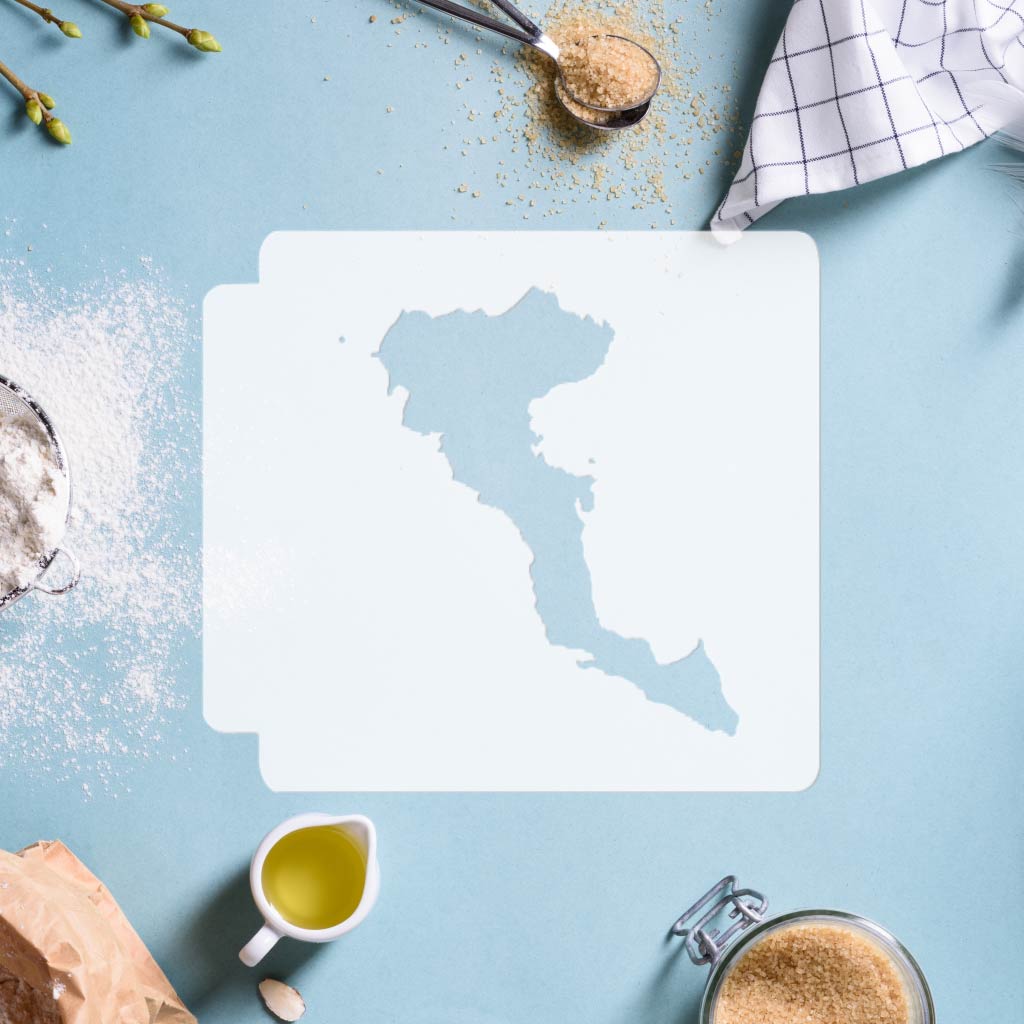 Corfu Greek Island 783-H545 Stencil