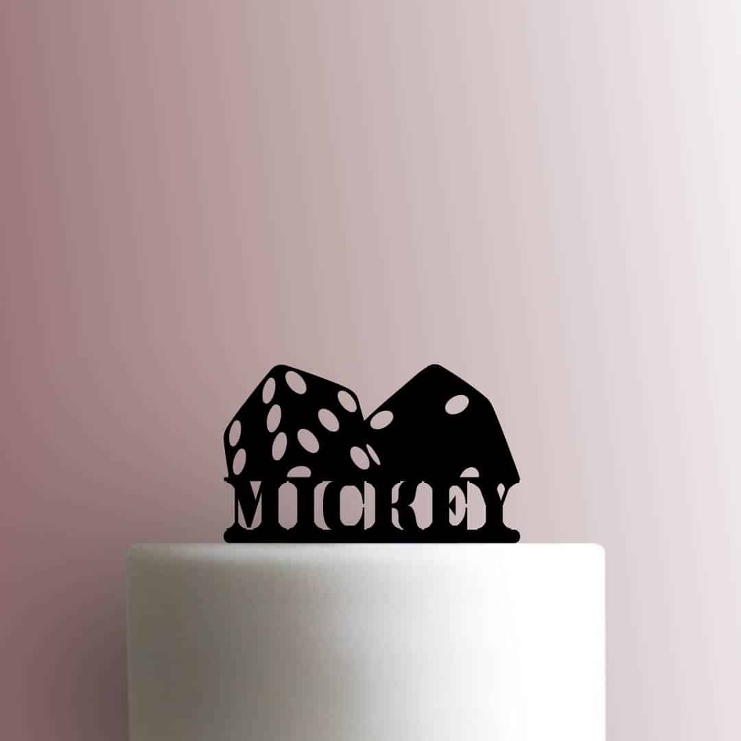 Custom Dice Name 225-B501 Cake Topper