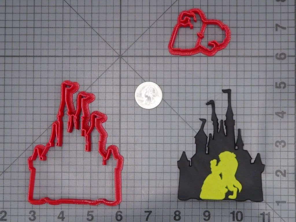Disney Castle Beauty and the Beast Cameo 266-I391 Cookie Cutter Set