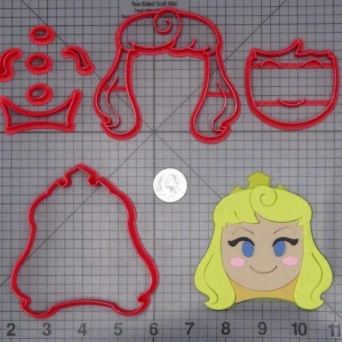 Disney Emoji - Sleeping Beauty - Aurora Head 266-I631 Cookie Cutter Set