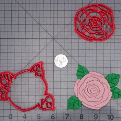 Rose Flower 266-I678 Cookie Cutter Set