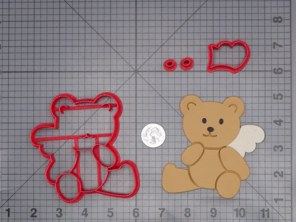 Angel Teddy Bear 266-I838 Cookie Cutter Set