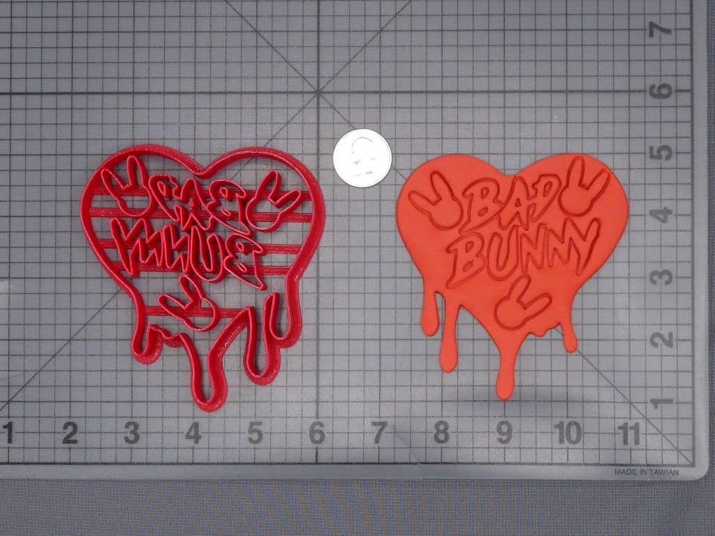 Bad Bunny Heart 266-I659 Cookie Cutter