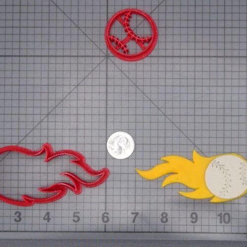 Baseball in Flames 266-I893 Cookie Cutter Set