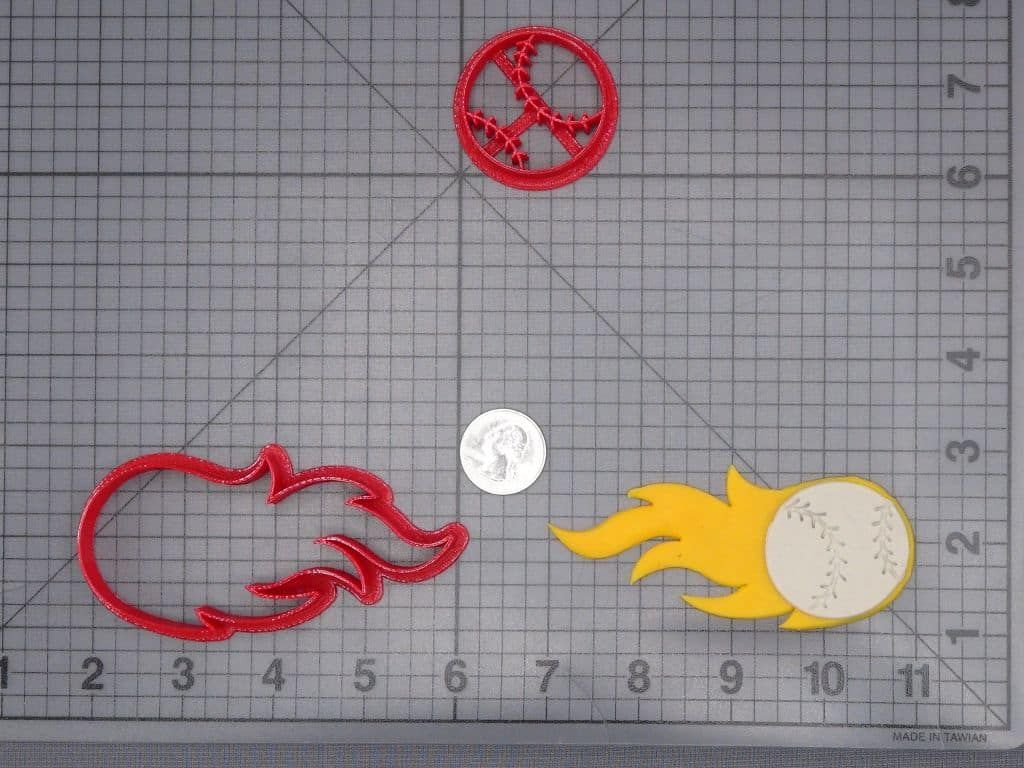 Baseball in Flames 266-I893 Cookie Cutter Set