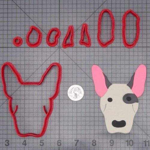 Bull Terrier Dog Head 266-I773 Cookie Cutter Set
