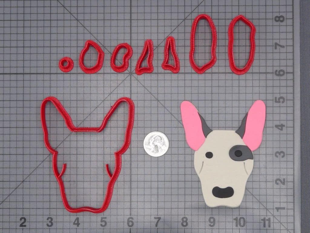 Bull Terrier Dog Head 266-I773 Cookie Cutter Set