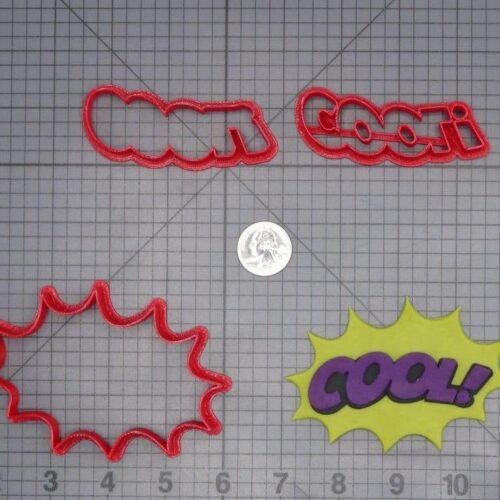 COOL Action Word Bubble 266-I841 Cookie Cutter Set