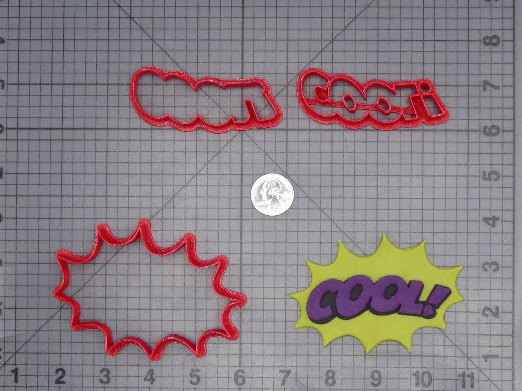 COOL Action Word Bubble 266-I841 Cookie Cutter Set