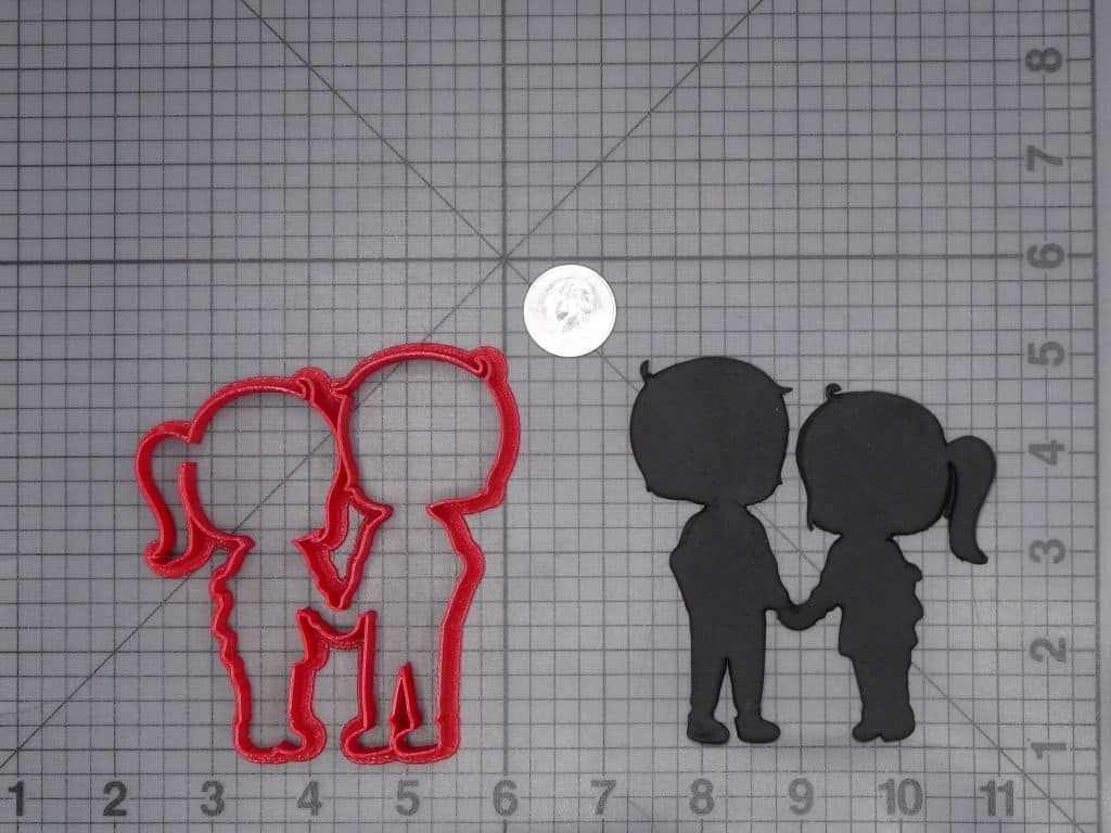 Couple Holding Hands 266-I690 Cookie Cutter Silhouette