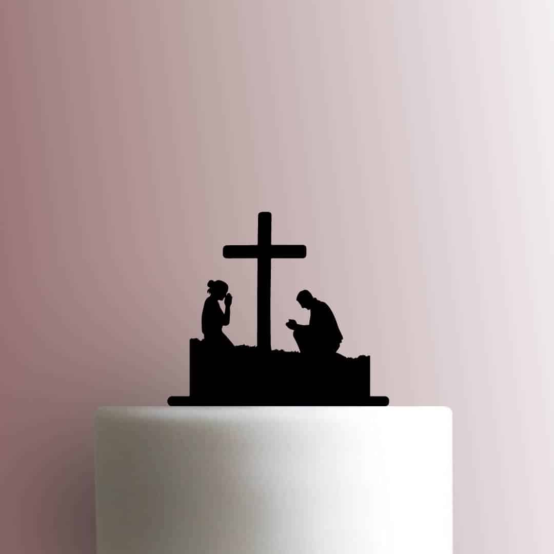 Couple Praying 225-B522 Cake Topper