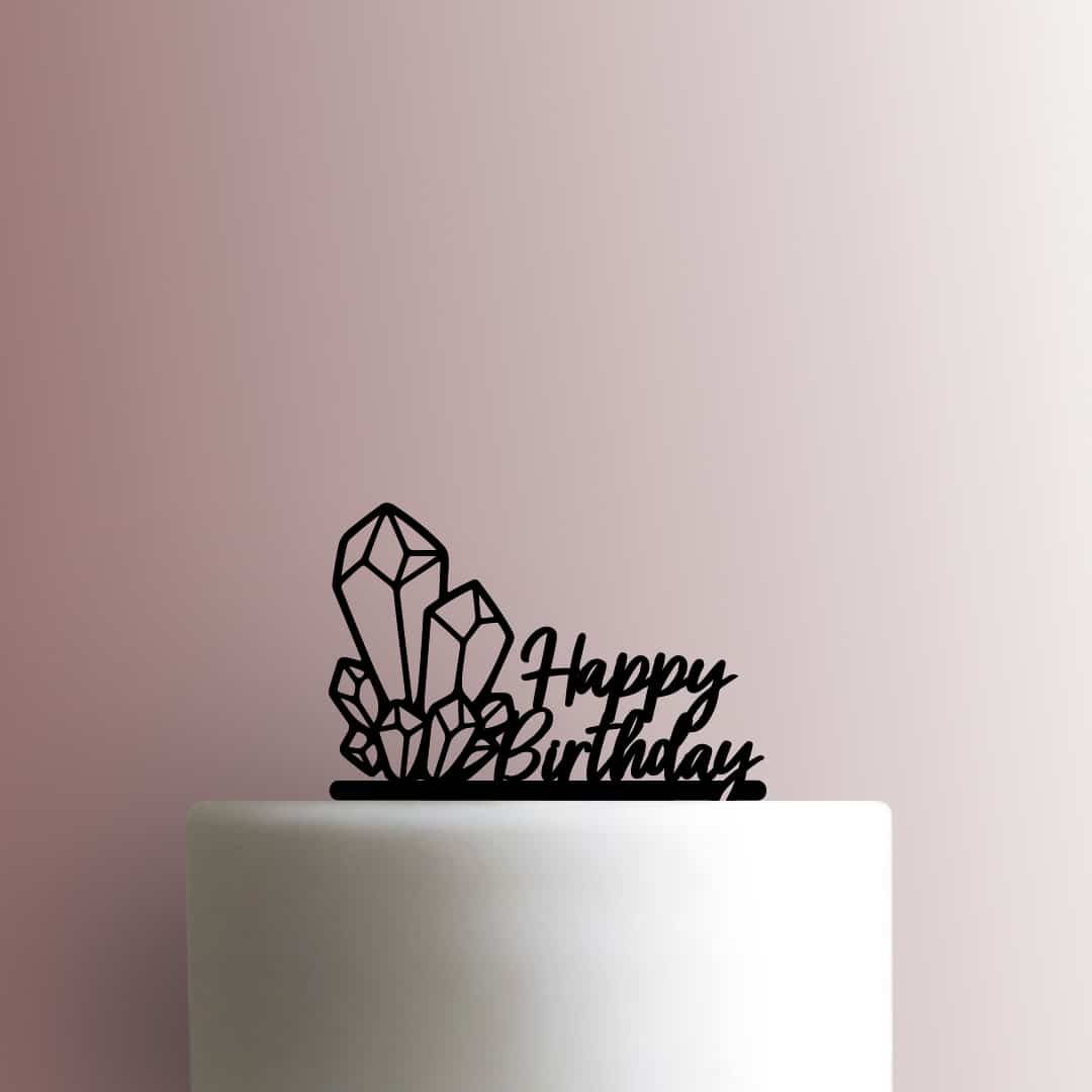 Crystal Happy Birthday 225-B621 Cake Topper