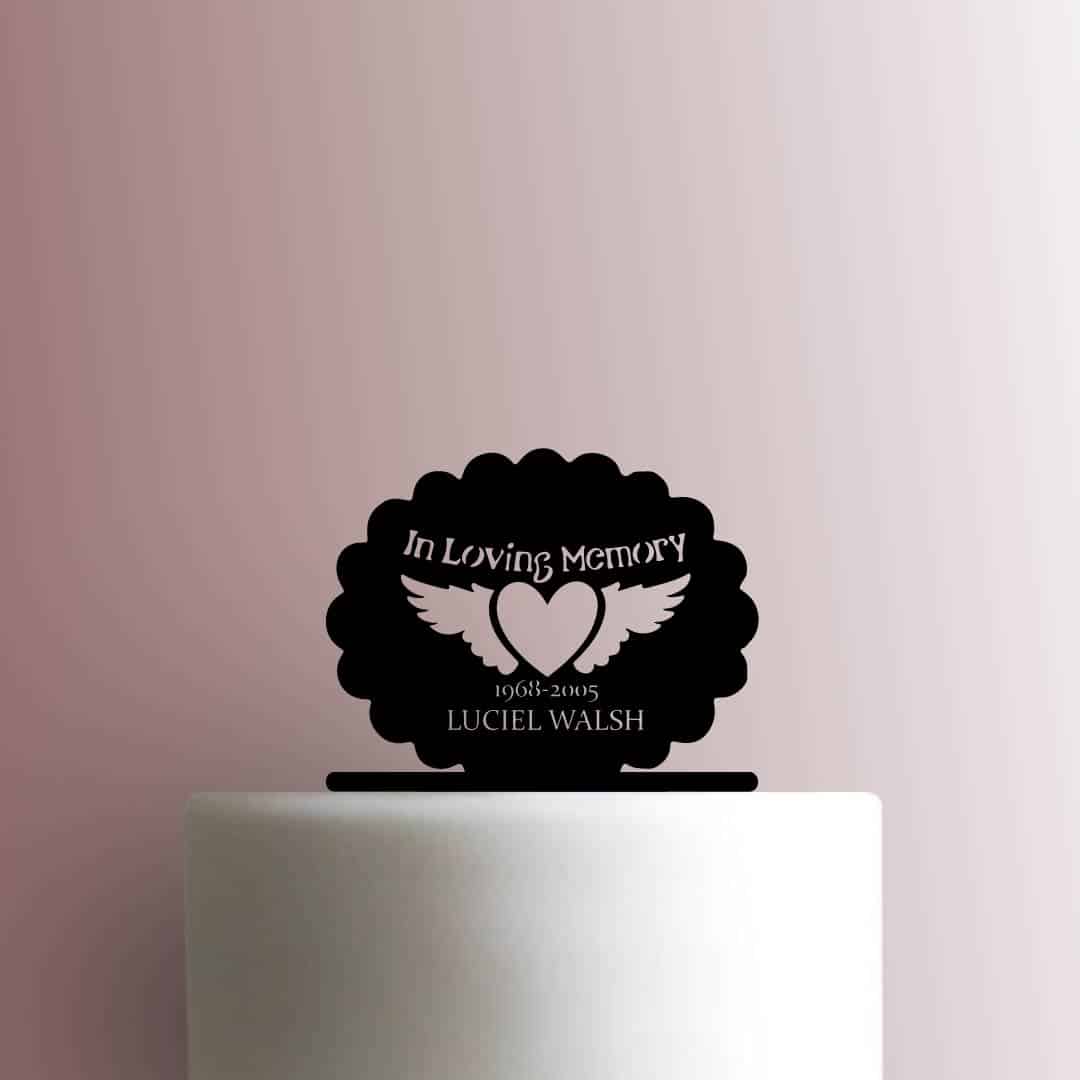 Custom In Loving Memory Name Years 225-B554 Cake Topper