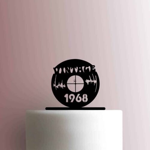 Custom Record Vintage Year 225-B552 Cake Topper