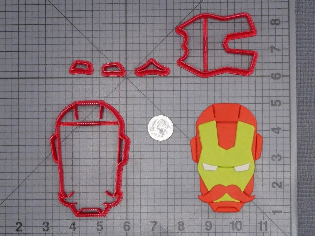 Iron Man with Mustache 266-I818 Cookie Cutter Set