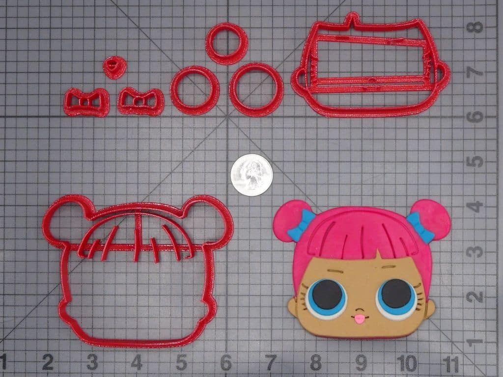 LOL Surprise Doll - Space Buns Head 266-I946 Cookie Cutter Set
