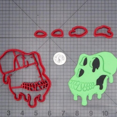 Melting Ape Skull Head 266-I714 Cookie Cutter Set