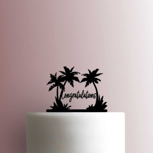 Palm Trees Congratulations 225-B625 Cake Topper