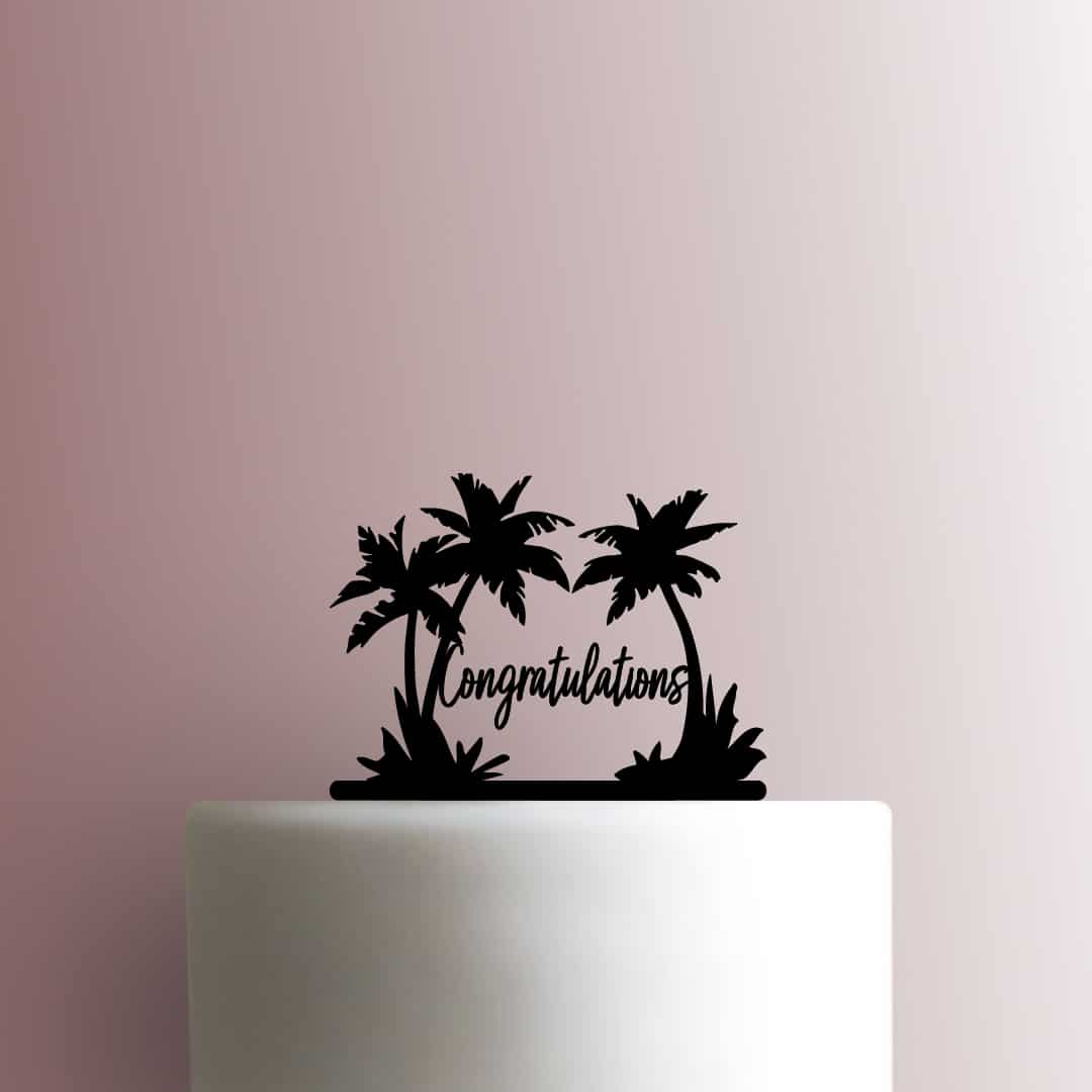 Palm Trees Congratulations 225-B625 Cake Topper
