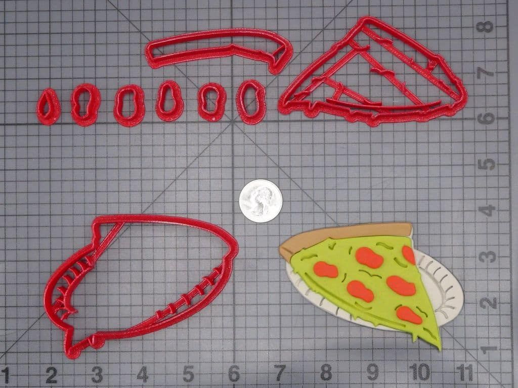 Pizza on Plate 266-I756 Cookie Cutter Set