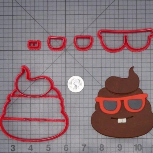 Poop with Glasses 266-I755 Cookie Cutter Set