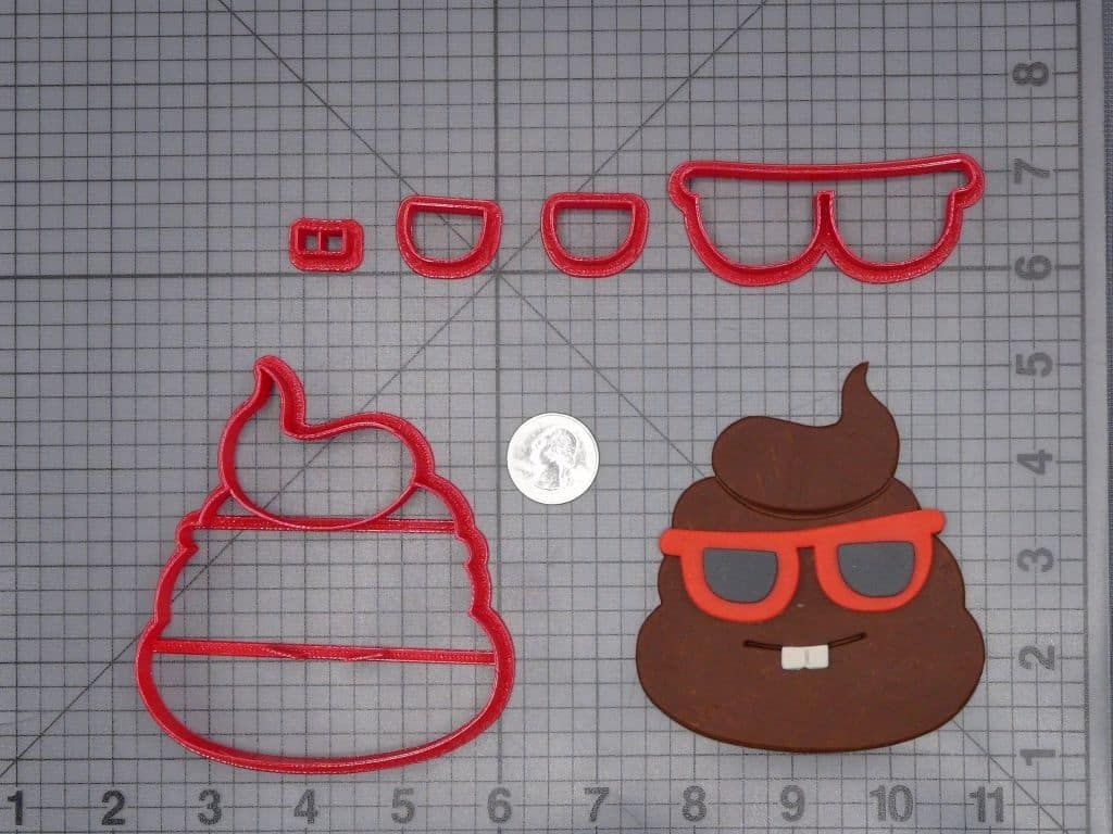 Poop with Glasses 266-I755 Cookie Cutter Set