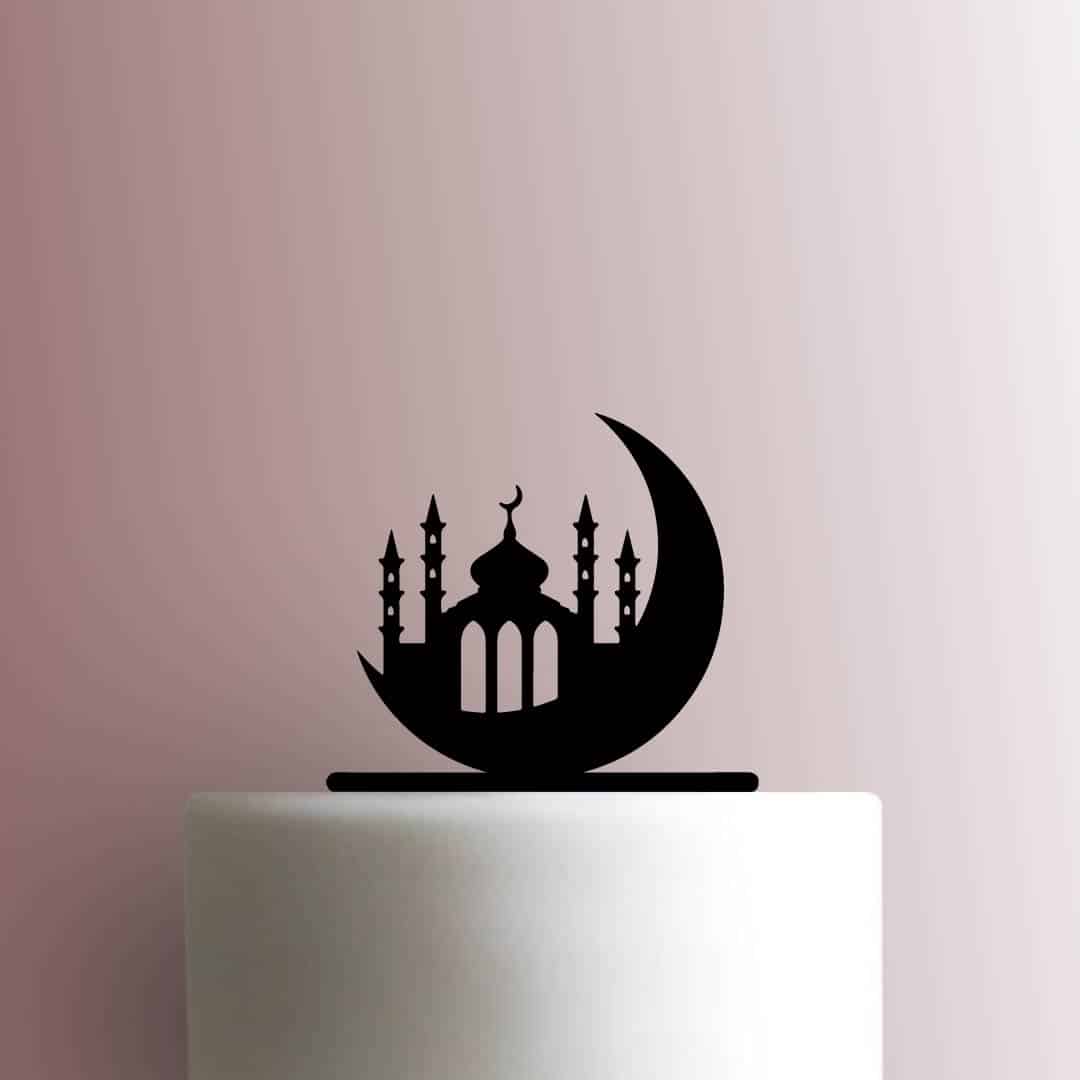 Ramadan - Mosque on Moon 225-B508 Cake Topper