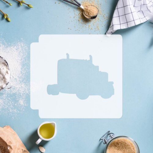 Semi Truck 783-H653 Stencil Silhouette