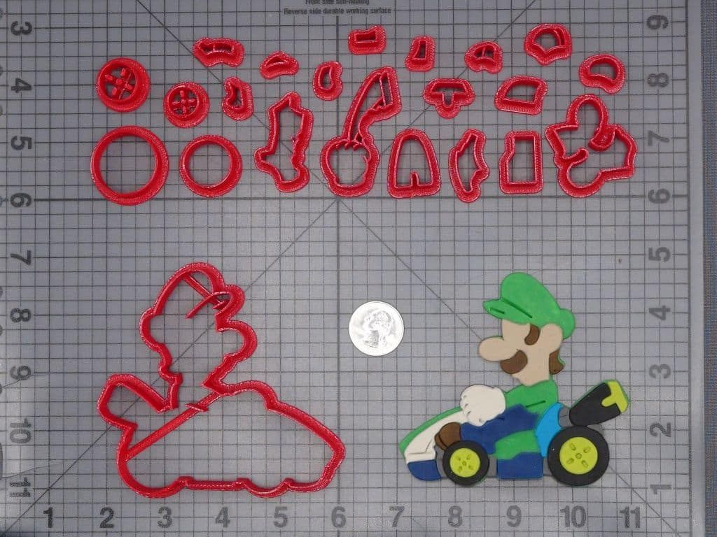 Super Mario - Luigi in Kart 266-I875 Cookie Cutter Set