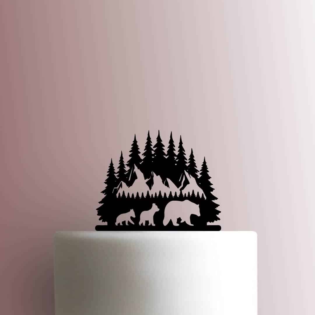 Bears in Forest 225-B579 Cake Topper