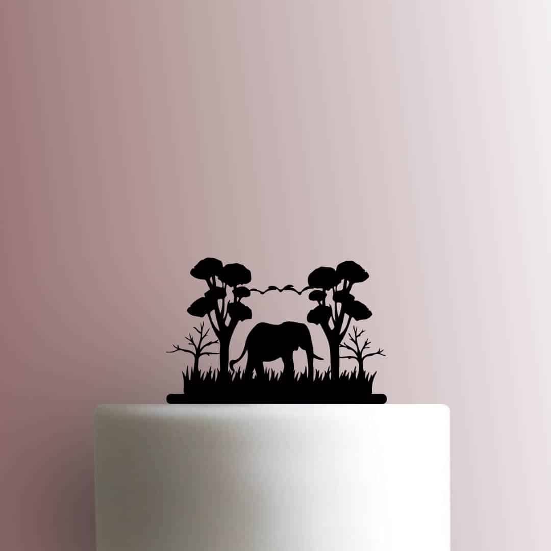 Elephant Habitat 225-B594 Cake Topper