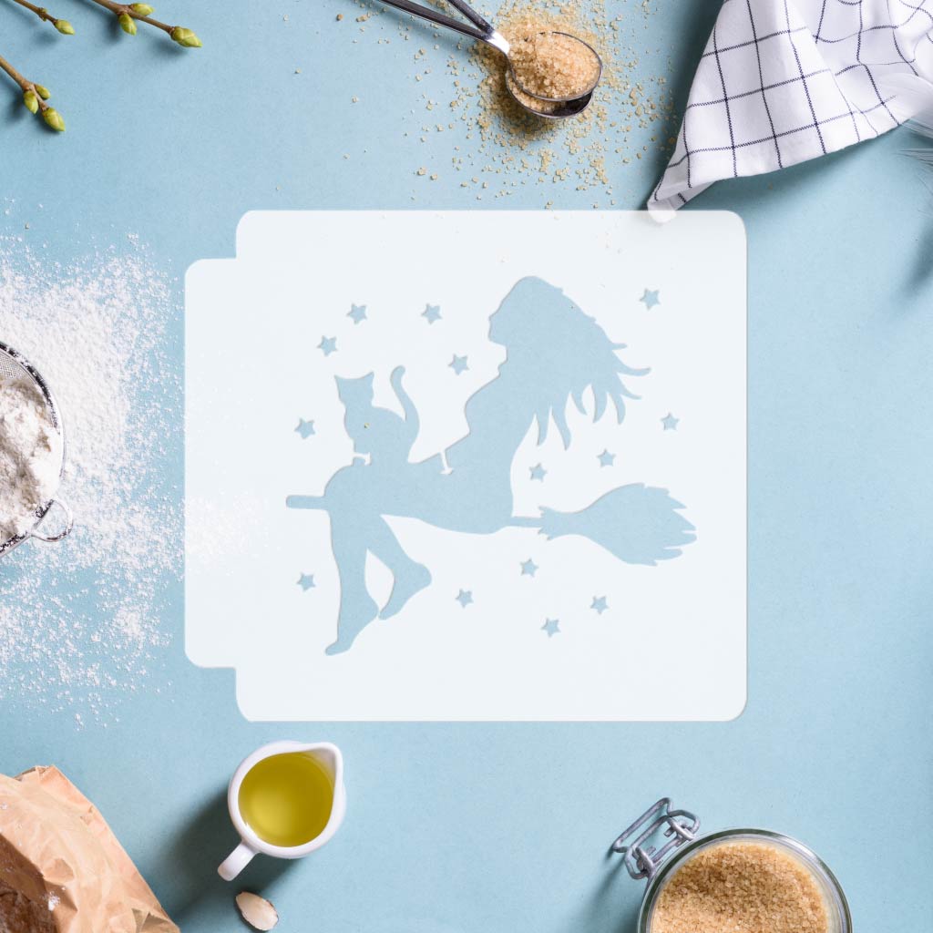 Halloween - Witch on Broom 783-H856 Stencil