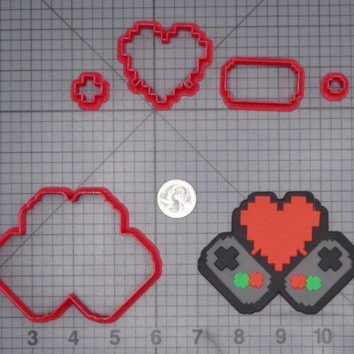 Retro Game Love 266-J101 Cookie Cutter Set