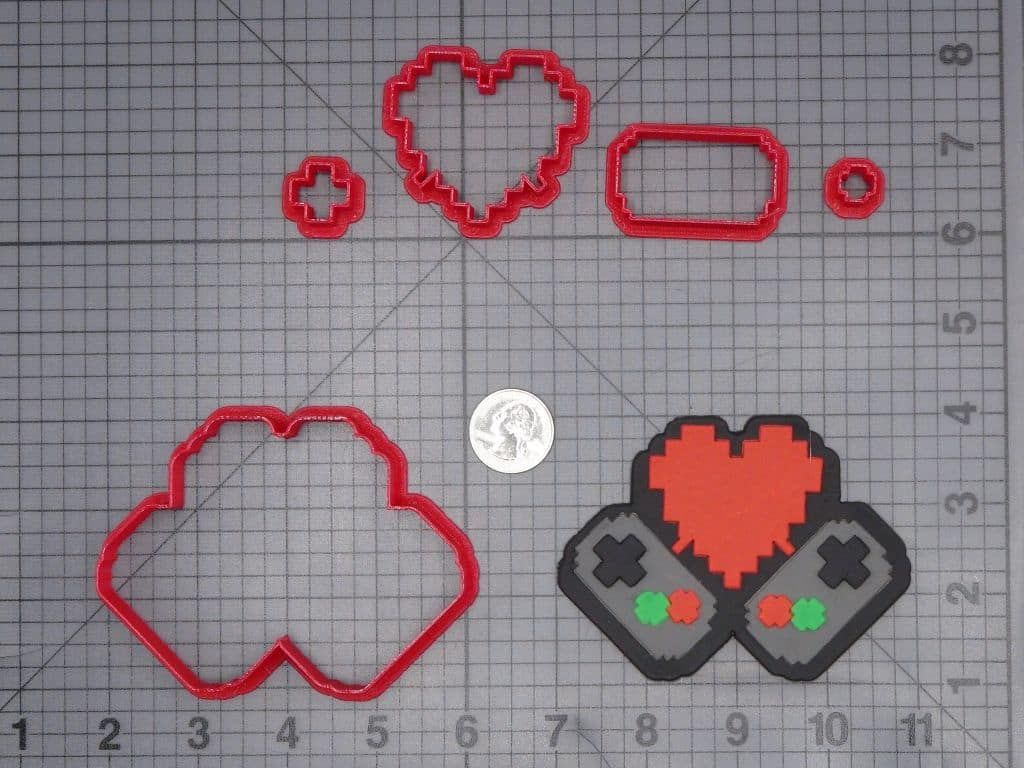 Retro Game Love 266-J101 Cookie Cutter Set