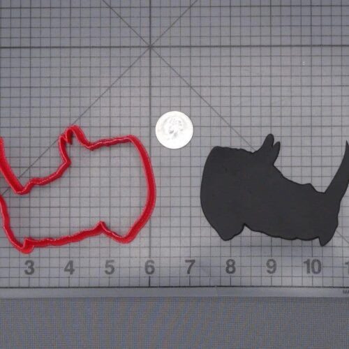 Rhino Head 266-I837 Cookie Cutter Silhouette