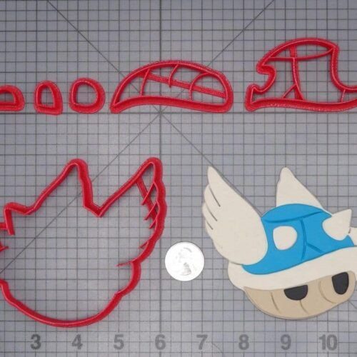 Super Mario - Blue Shell Flying Form 266-I854 Cookie Cutter Set