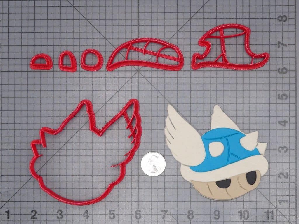 Super Mario - Blue Shell Flying Form 266-I854 Cookie Cutter Set