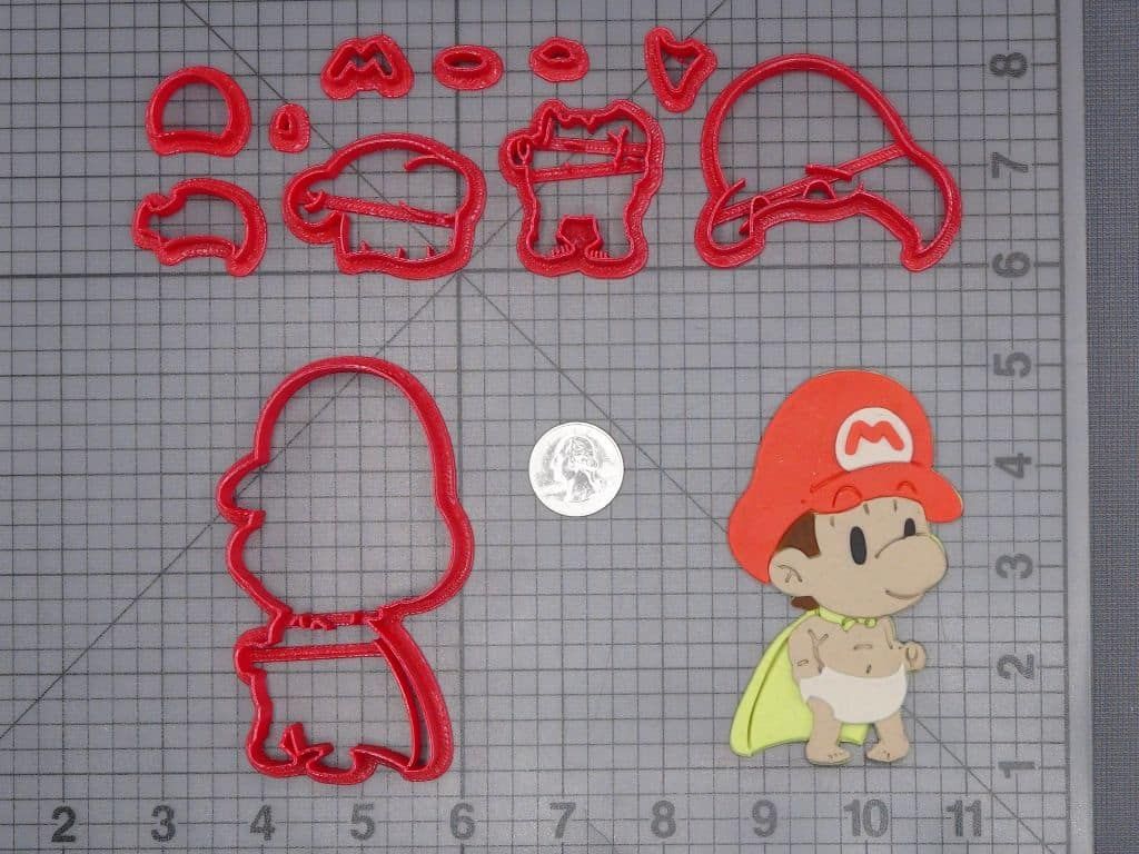 Super Mario - Mario Baby in Cape 266-J090 Cookie Cutter Set