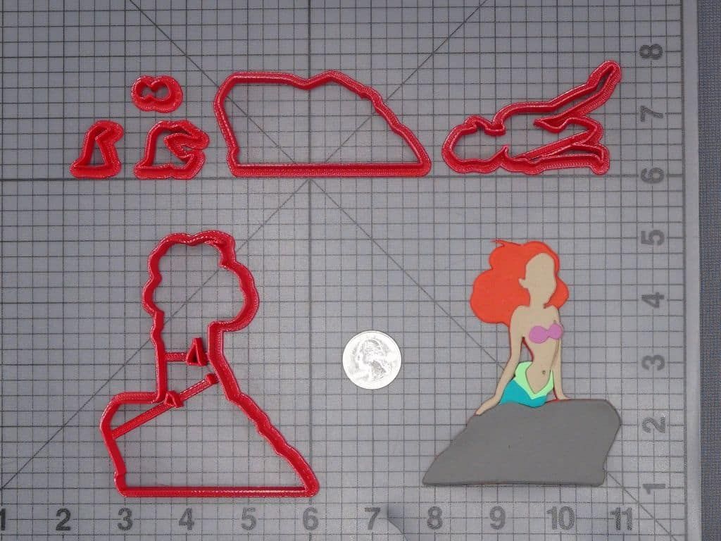 The Little Mermaid - Ariel on Rock 266-J128 Cookie Cutter Set
