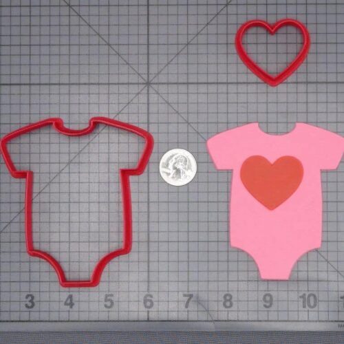 Baby Bodysuit with Heart 266-J166 Cookie Cutter Set
