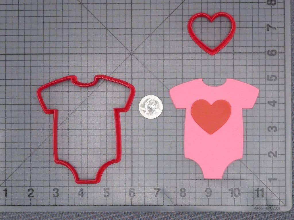 Baby Bodysuit with Heart 266-J166 Cookie Cutter Set